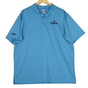 Callaway Don Julio Blue Embroidered Short Sleeve Opti-Dri Stretch Golf Polo Sz L